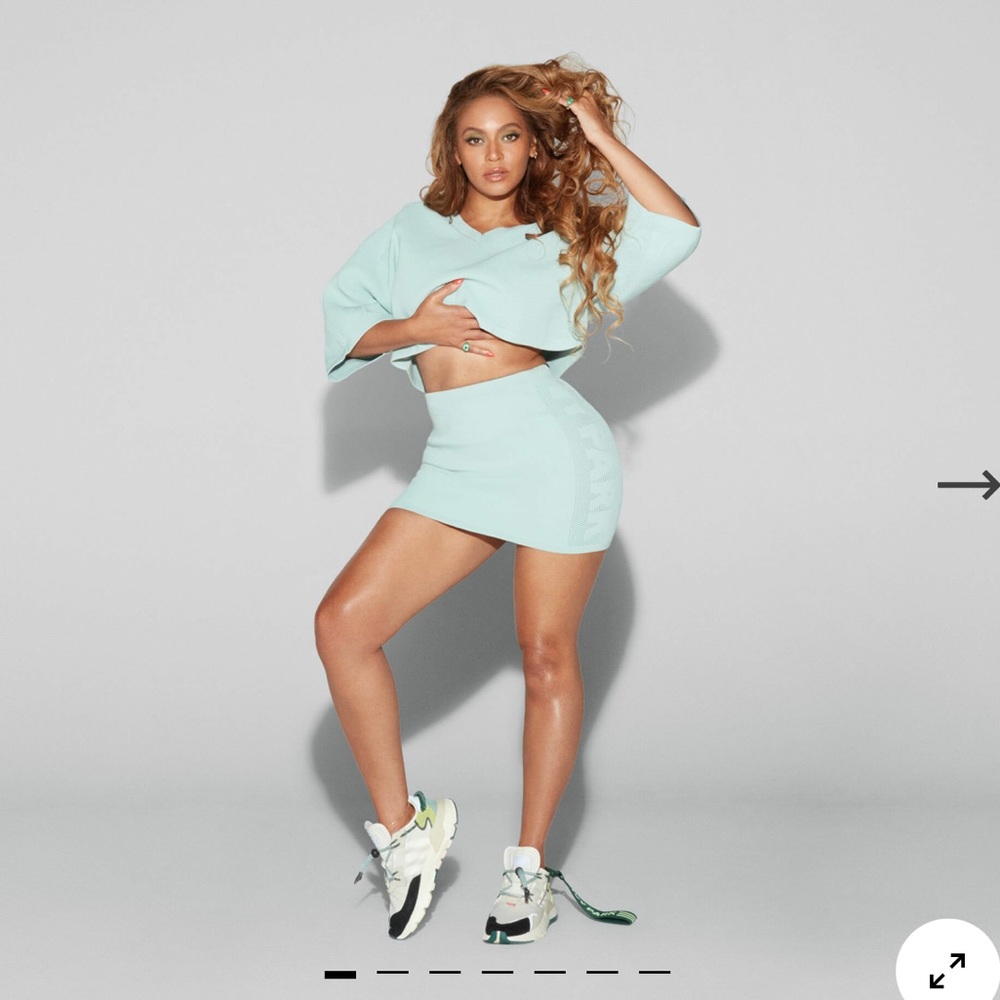 NWT adidas x IVY PARK mint green mini skirt